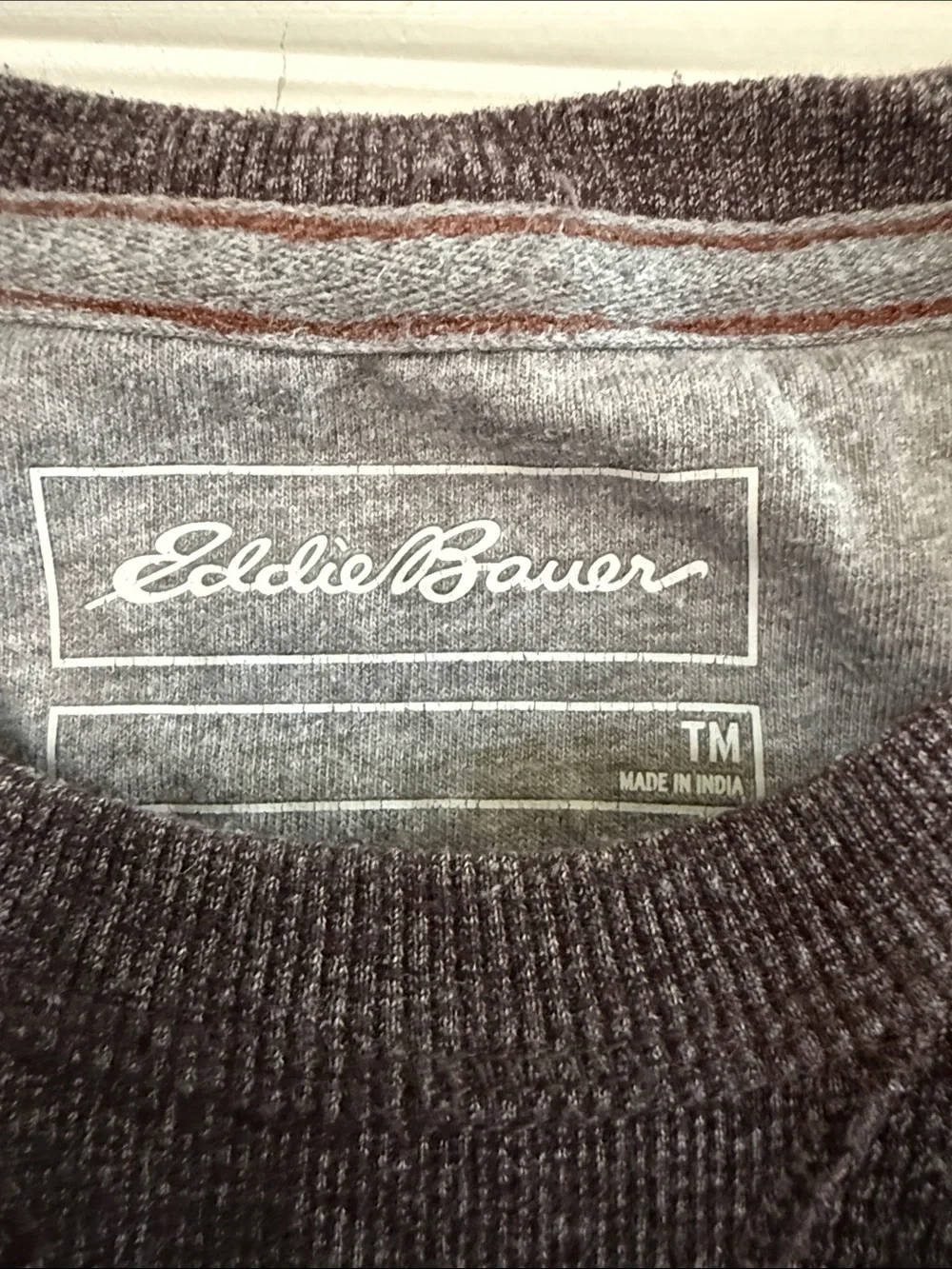 Eddie Bauer Men’s Crewneck Sweater - Heather Taupe - Picture 2 of 3